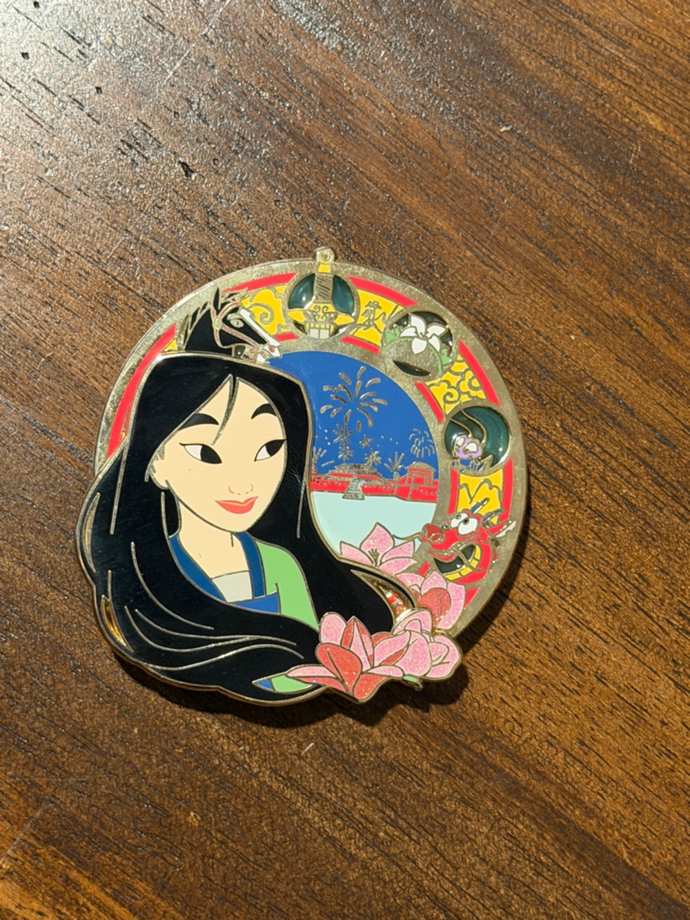 Artist Designed Disney Mulan Decorative Enamel Pin - Multicolor